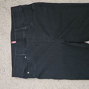 Flared Leg Black Demin Spanx